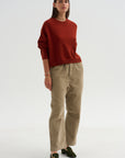 Cotton Corduroy Trousers, Cashew