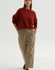 Cotton Corduroy Trousers, Cashew