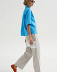 Cotton Gabardine Pants, Mastic