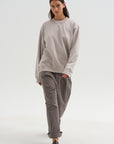 Cotton Fleece Sweatshirt, Powder