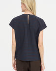 Eclectic Top, Navy Stripes