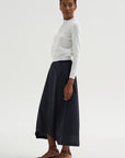 Souk Skirt, Navy with Stripes