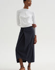 Souk Skirt, Navy with Stripes