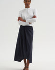 Souk Skirt, Navy with Stripes