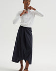 Souk Skirt, Navy with Stripes