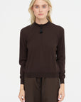 Tassel Tricot Sweater, Brown
