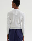 Sporty Tricot Sweater, White