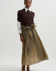 Pleated Skirt, Beige