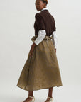 Pleated Skirt, Beige