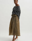 Shawl Collar Top, Grey Melange