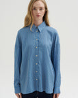 Edmund Lyocell Stripe Oversize, Blue Multi