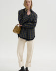 Pre-Order • Techy Plaid Easy Shirt Jacket, Blue Multi