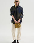 Pre-Order • Techy Plaid Easy Shirt Jacket, Blue Multi
