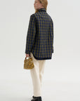 Pre-Order • Techy Plaid Easy Shirt Jacket, Blue Multi