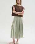 Compact Eco Poplin Cropped Square Top, Sepia Brown