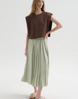 Compact Eco Poplin Cropped Square Top, Sepia Brown