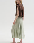 Compact Eco Poplin Cropped Square Top, Sepia Brown
