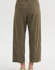 Nylon Zipper Trouser, Dark Taupe