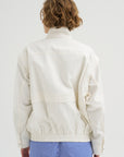 Patchwork Twill Slicker Jacket, White
