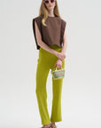 Viscose Plisse Corbit Pant - Short, Pea Pod