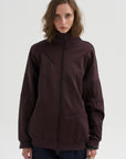PRE-ORDER • Active Knit Zipper Detailed Track Jacket, Brown