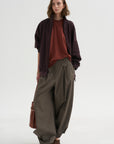 PRE-ORDER • Bio Twill Triple Pleat Pant, Dark Stone