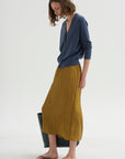 PRE-ORDER • The Crinkle Slip Skirt, Mustard