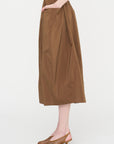 Nylon Lantern Skirt, Caramel Latte