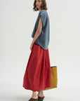PRE-ORDER • Nylon Lantern Skirt, Red
