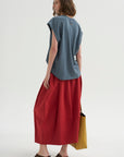 PRE-ORDER • Nylon Lantern Skirt, Red