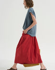 PRE-ORDER • Nylon Lantern Skirt, Red