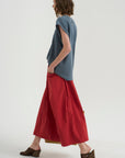 PRE-ORDER • Nylon Lantern Skirt, Red