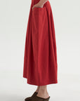 PRE-ORDER • Nylon Lantern Skirt, Red