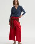 PRE-ORDER • Skinlike Mercerized Wool V-Neck Shrunken Cardigan, Blue Fog