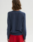 PRE-ORDER • Skinlike Mercerized Wool V-Neck Shrunken Cardigan, Blue Fog