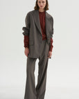 PRE-ORDER • Tropical Wool Charles Trouser - Regular, Dark Stone