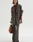 PRE-ORDER • Tropical Wool Charles Trouser - Regular, Dark Stone