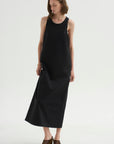 PRE-ORDER • Compact Ultra Stretch Knit Sleeveless Dress, Black