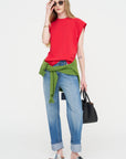 Light Weight Sweatshirting Sleeveless Easy Top