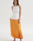 Eco Poplin Strappy Open Back Top, White