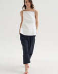 Menswear Crepon Stella Full Length Pant, Navy Multi