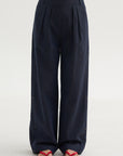 Menswear Crepon Stella Full Length Pant, Navy Multi