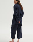 Menswear Crepon Liam Blazer, Navy Multi