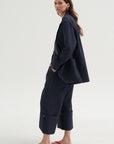 Menswear Crepon Liam Blazer, Navy Multi