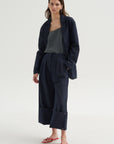 Menswear Crepon Liam Blazer, Navy Multi