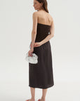 Summer Slip Wrap Skirt, Brown