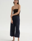 Ribbed Sweater Tube Top, Hickory Brown