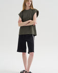 Light Weight Sweatshirting Sleeveless Easy Top