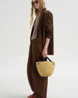 Garment Dyed Silky Cotton Winslow Pull On Pant, Brown