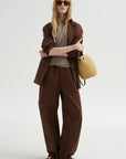 Garment Dyed Silky Cotton Winslow Pull On Pant, Brown
